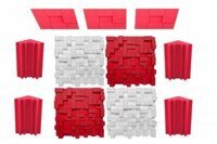 Набор Бело Красный Pixels StyroFoam
